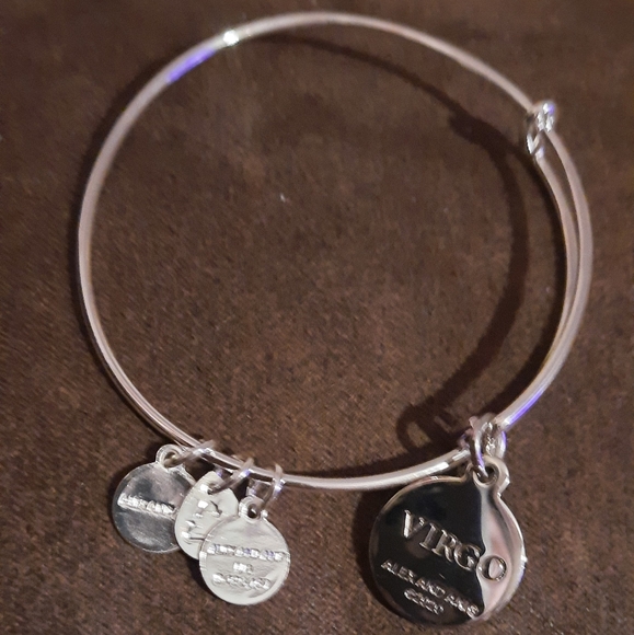 Alex and Ani Color Virgo Zodiac Charm Bangle Shiny Silvertone Finish - Picture 10 of 10